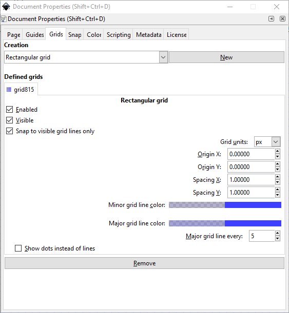 Setting Grid Properties